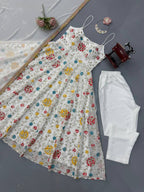 Women's Floral Anarkali Suit Set with Elegant Dupatta