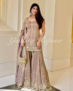 Designer Pastel Kurti Sharara Set â€“ Wedding & Party Special