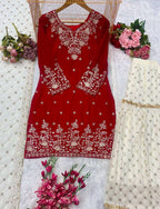 Ethnic 3 Piece Kurti Sharara Dupatta for Wedding and Festive Gatherings
