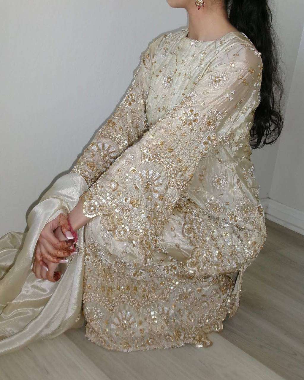 Twinkle in elegance with sequin-studded beige vibes