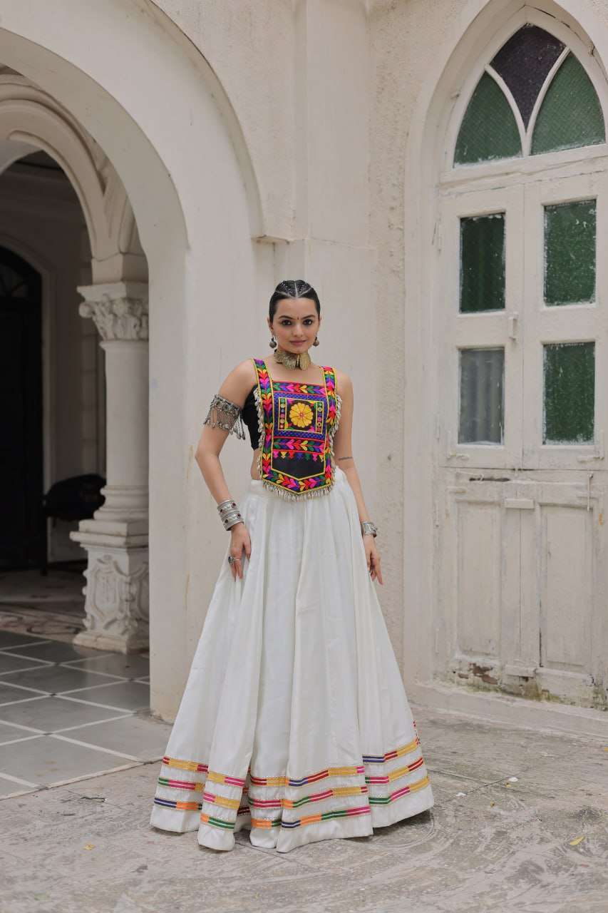 Elegant Black & Gota Patti Lehenga Choli for Navratri