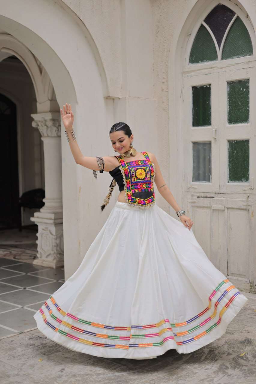 Elegant Black & Gota Patti Lehenga Choli for Navratri