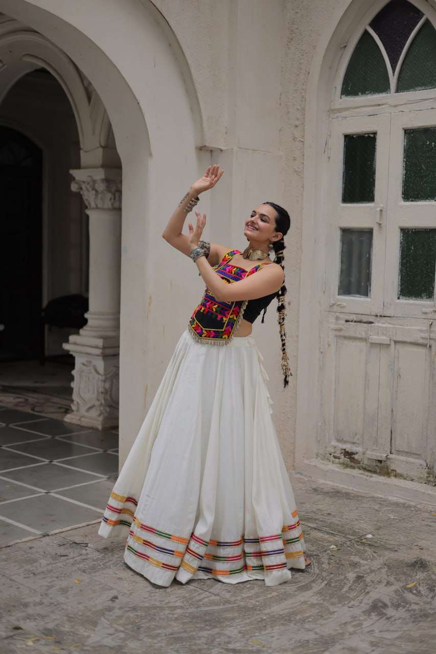 Elegant Black & Gota Patti Lehenga Choli for Navratri