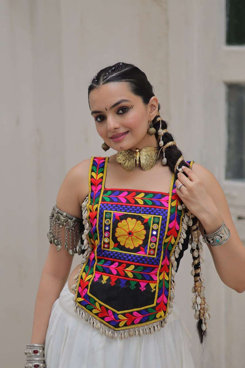 Elegant Black & Gota Patti Lehenga Choli for Navratri