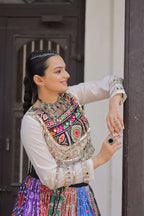 Cotton Printed Lehenga Choli with Mirror Work â€“ Navratri Special
