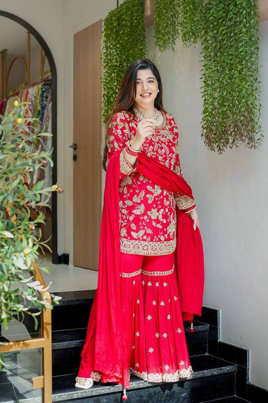 Karwa Chauth &amp; Wedding Ready Topâ€“Palazzo Outfit