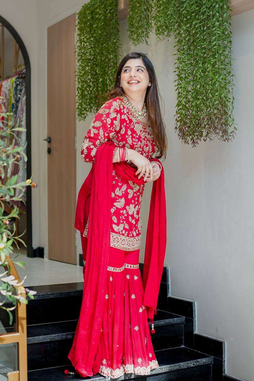 Karwa Chauth &amp; Wedding Ready Topâ€“Palazzo Outfit