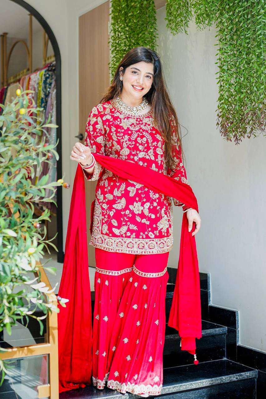 Karwa Chauth &amp; Wedding Ready Topâ€“Palazzo Outfit