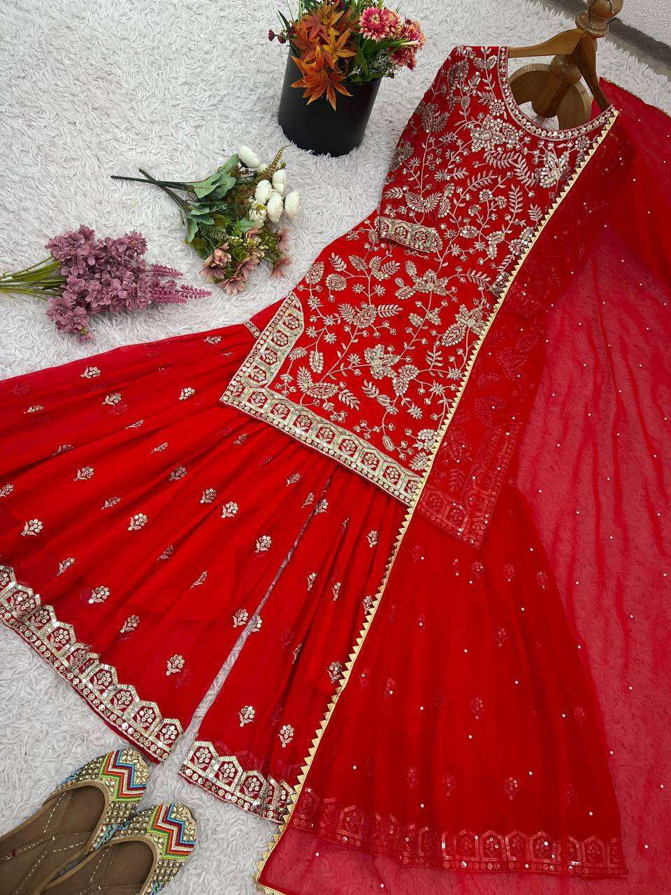 Karwa Chauth &amp; Wedding Ready Topâ€“Palazzo Outfit