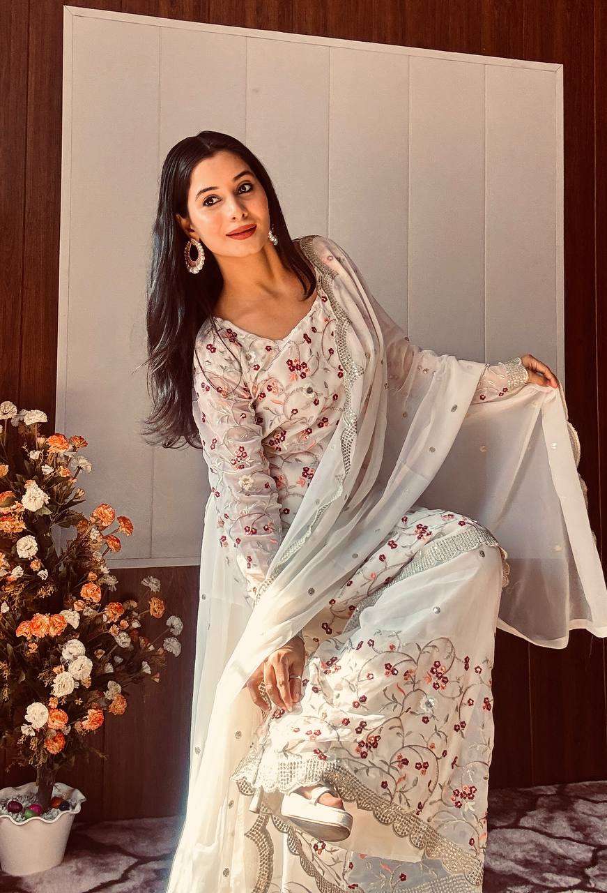 Ready-to-Wear Sharara Set - Festive Sequins & Zari Work