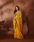 A saree that speaks sequins, coding, and elegance