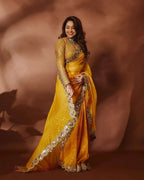 A saree that speaks sequins, coding, and elegance