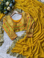 A saree that speaks sequins, coding, and elegance