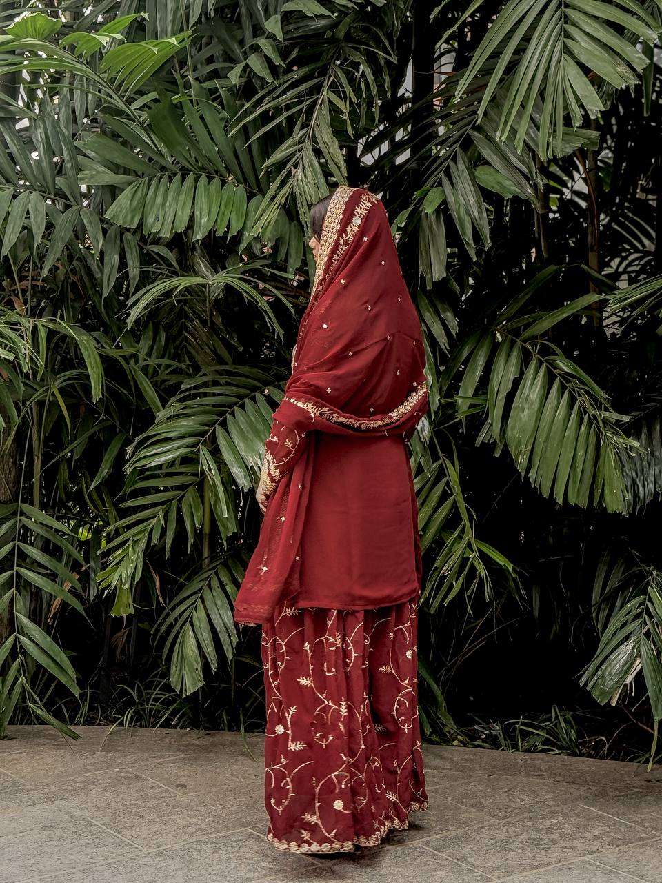 Perfect for festive wear Georgette Top, Palazzo and Dupatta