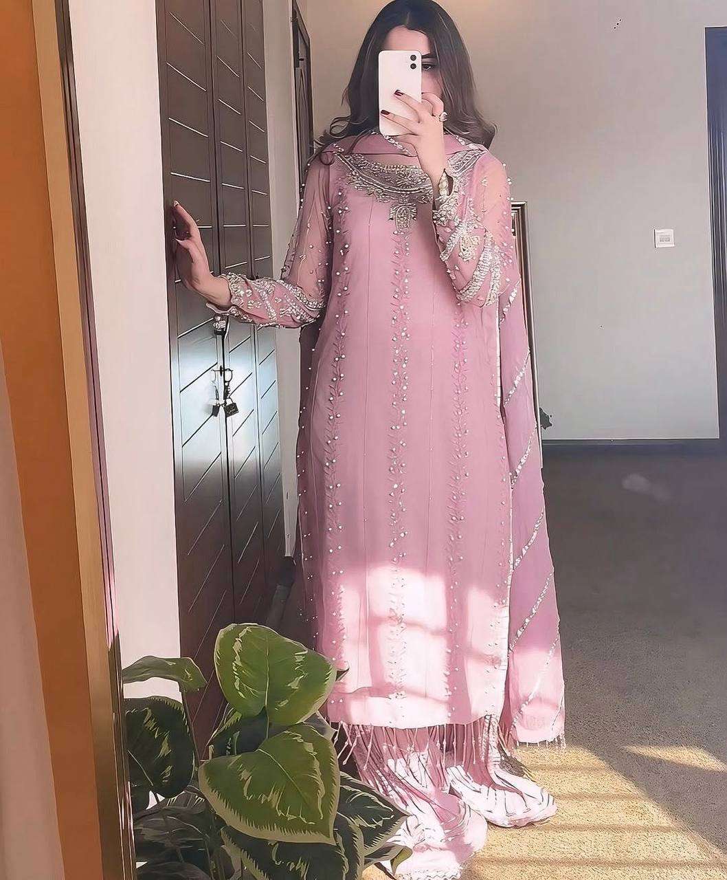 Stylish Kurti Palazzo with designer Dupatta