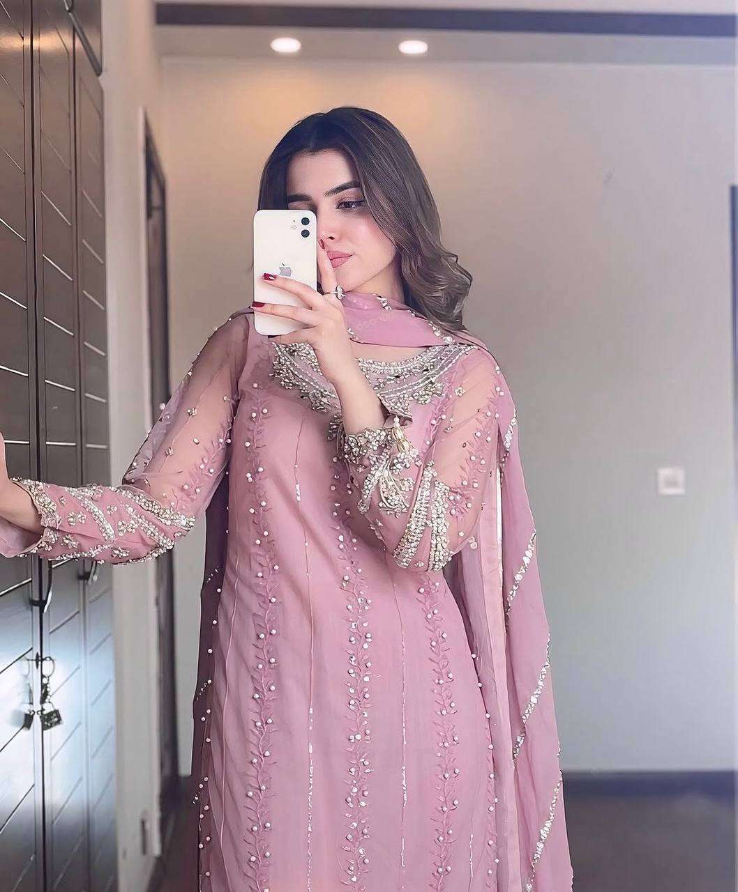 Stylish Kurti Palazzo with designer Dupatta