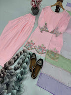 Paired with matching crepe pants – Kurti and Dupatta