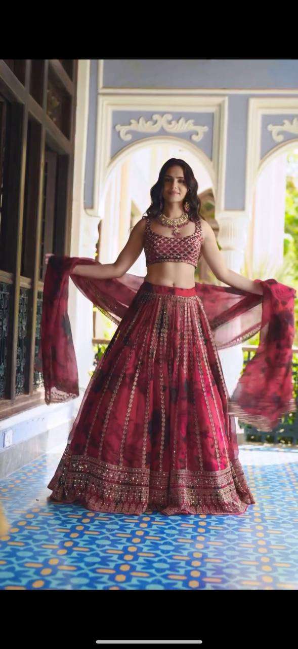 Shine Bright in Thread & Sequence Work Lehenga Set!