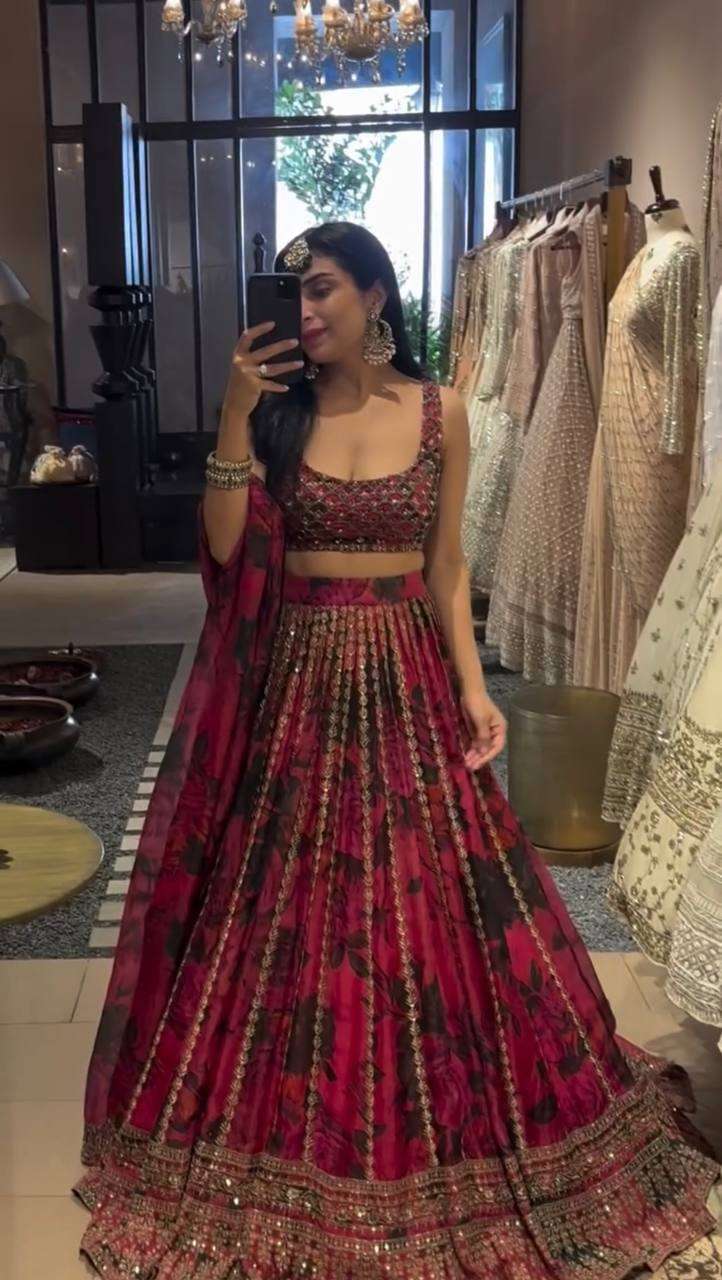 Shine Bright in Thread & Sequence Work Lehenga Set!