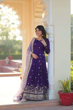 Designer Gowns with Fancy Neck and Full Sleeves For Special Occasions