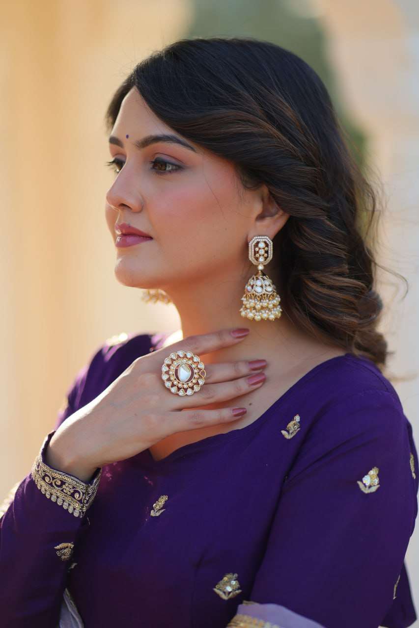 Designer Gowns with Fancy Neck and Full Sleeves For Special Occasions