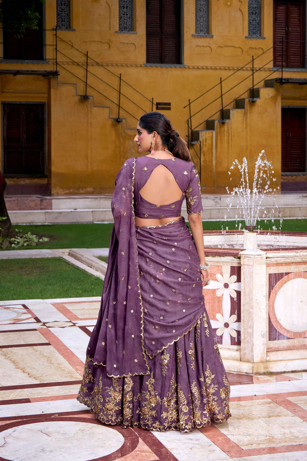 Designer Sequins Lehenga in Dusky Purple | Wedding & Festive Wear 2025