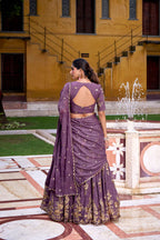 Designer Sequins Lehenga in Dusky Purple | Wedding & Festive Wear 2025