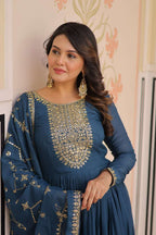 Rama Georgette Gown with Sequins Detailing â€“ Shine Bright This Diwali