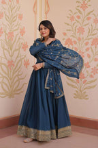 Rama Georgette Gown with Sequins Detailing â€“ Shine Bright This Diwali