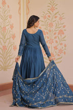 Rama Georgette Gown with Sequins Detailing â€“ Shine Bright This Diwali