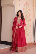 Premium Rani Designer Gown with Dupatta â€“ Festive Ready Elegance