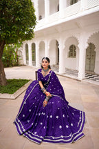 Purple Bandhej Chanderi Lehenga – Graceful Festive & Wedding Wear