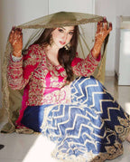 Red Designer Party Wear Top-Palazzo Set with Dupatta - Heavy Embroidery Work