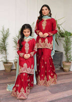 Mother-Daughter Ethnic Set with Embroidery Work