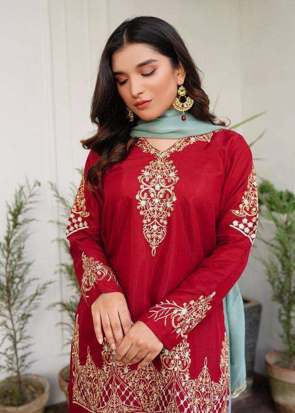 Mother-Daughter Ethnic Set with Embroidery Work