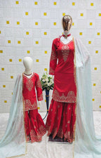 Mother-Daughter Ethnic Set with Embroidery Work