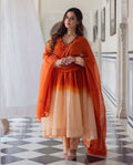 Designer Gown Set â€“ Pure Chinon Silk, Wedding & Party Collection