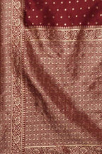 Ethnic Motifs Woven Design Zari Banarasi Saree