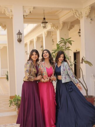 Perfect Ethnic Wear : Readymade Lehenga Choli With Koti