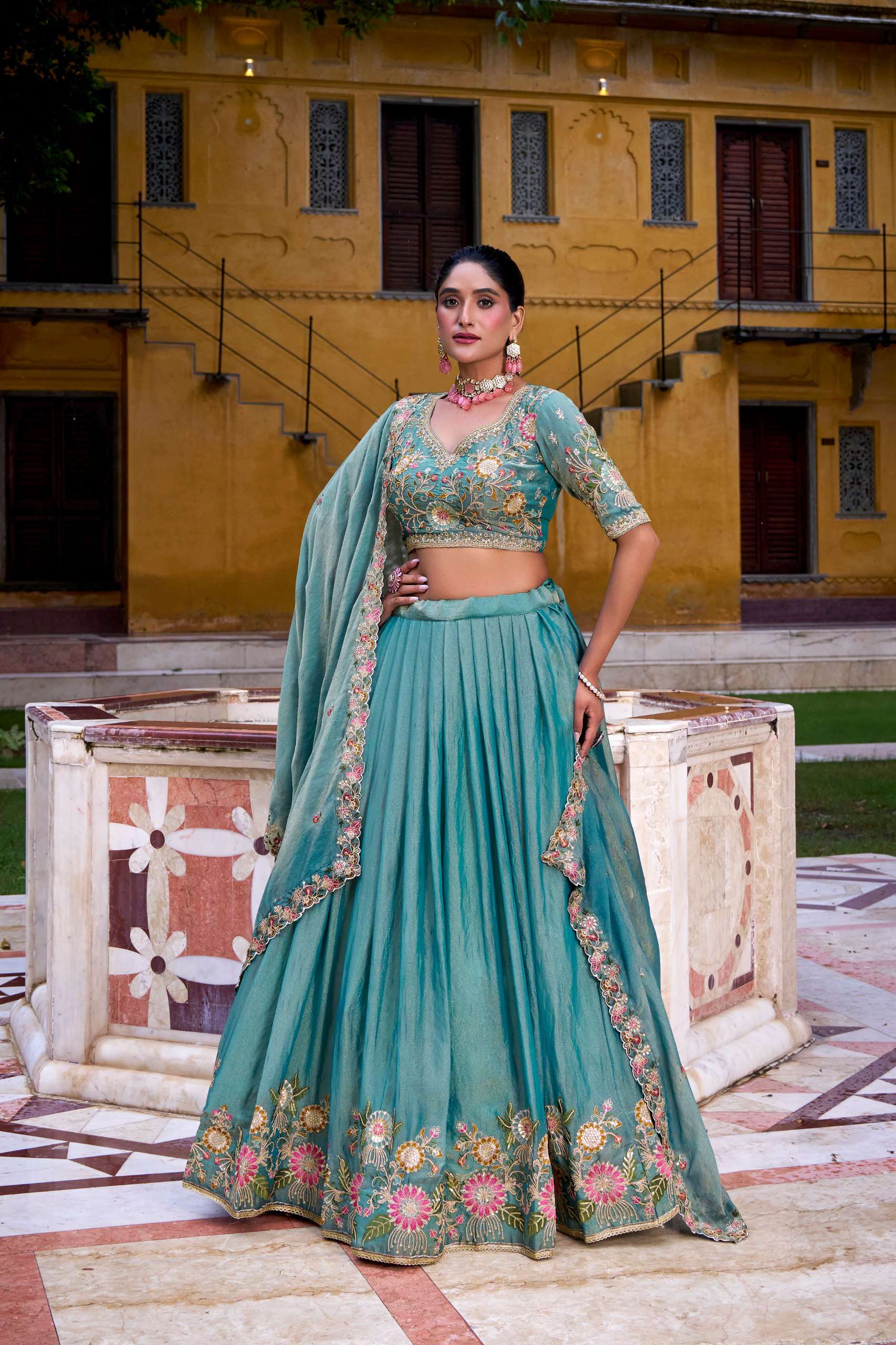 Designer Wedding Lehenga 2025 – Soft Pastels & Royal Embroidery