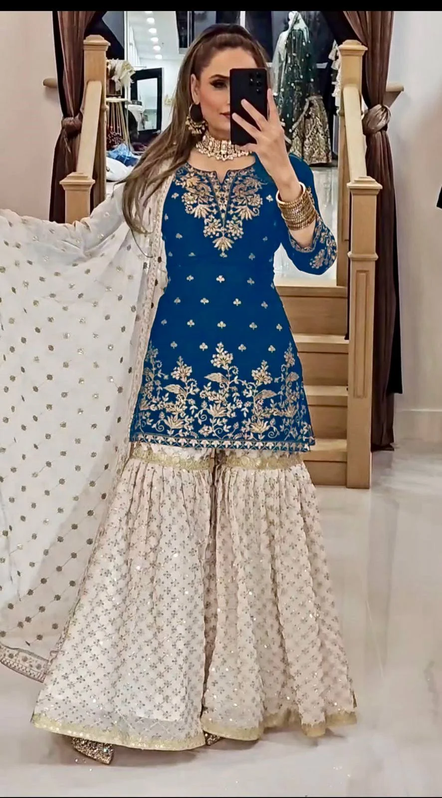 Exclusive Georgette Sharara and Top with Dupatta- Eid Special Outfit