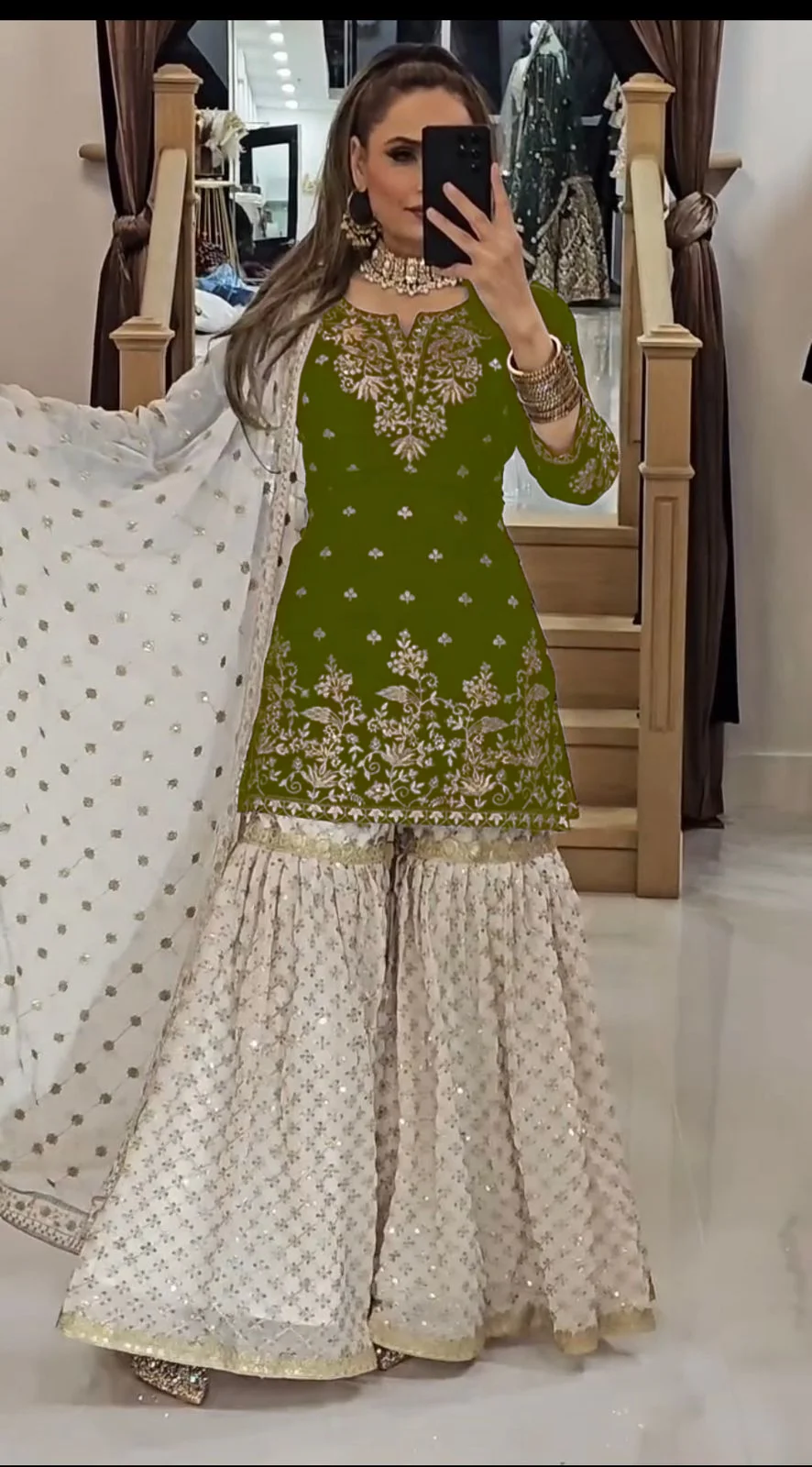 Eid Special Embroidered Georgette Sharara Set