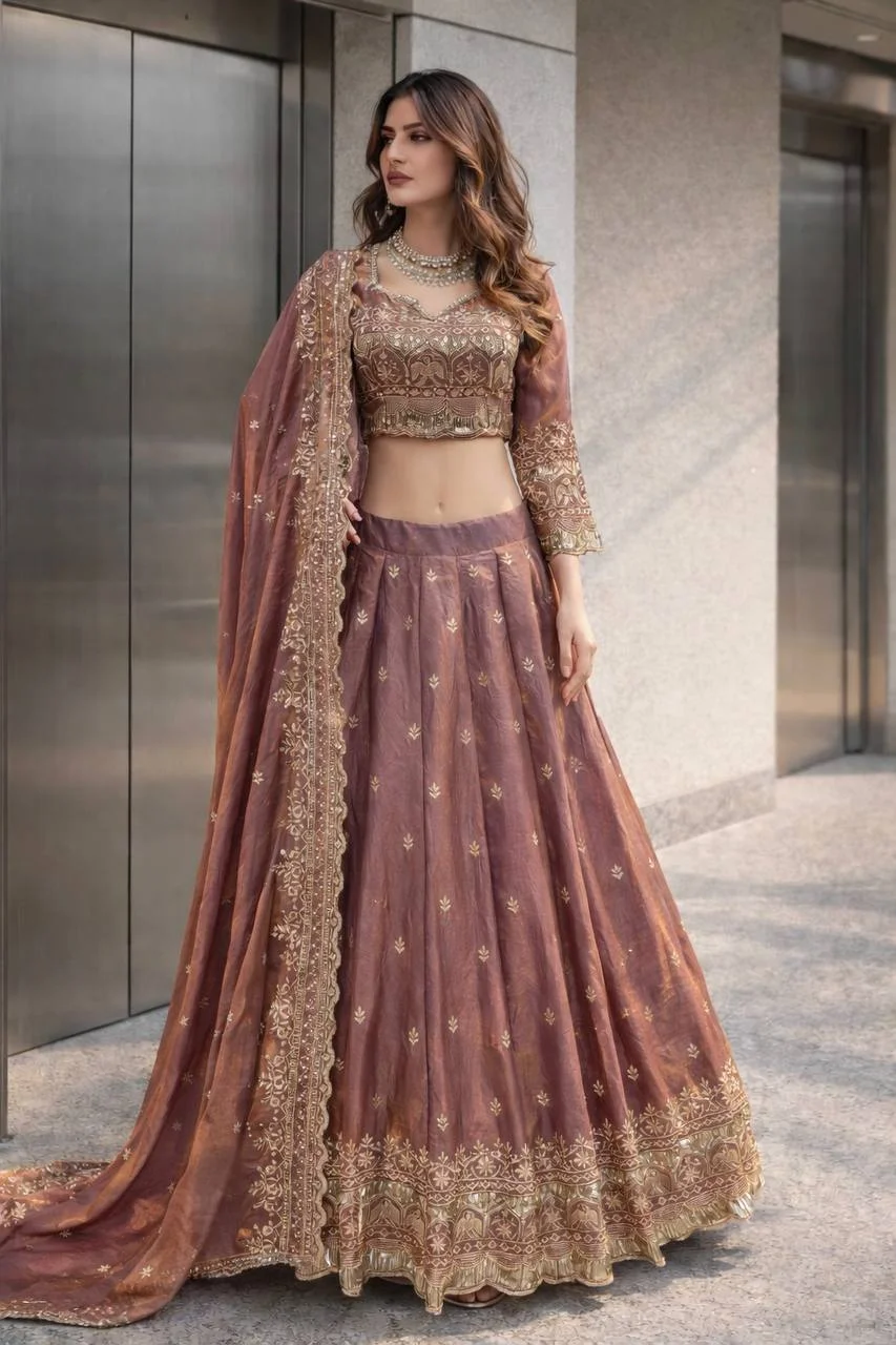 Premium Party Wear Lehenga Choli with Sequence Embroidered Dupatta