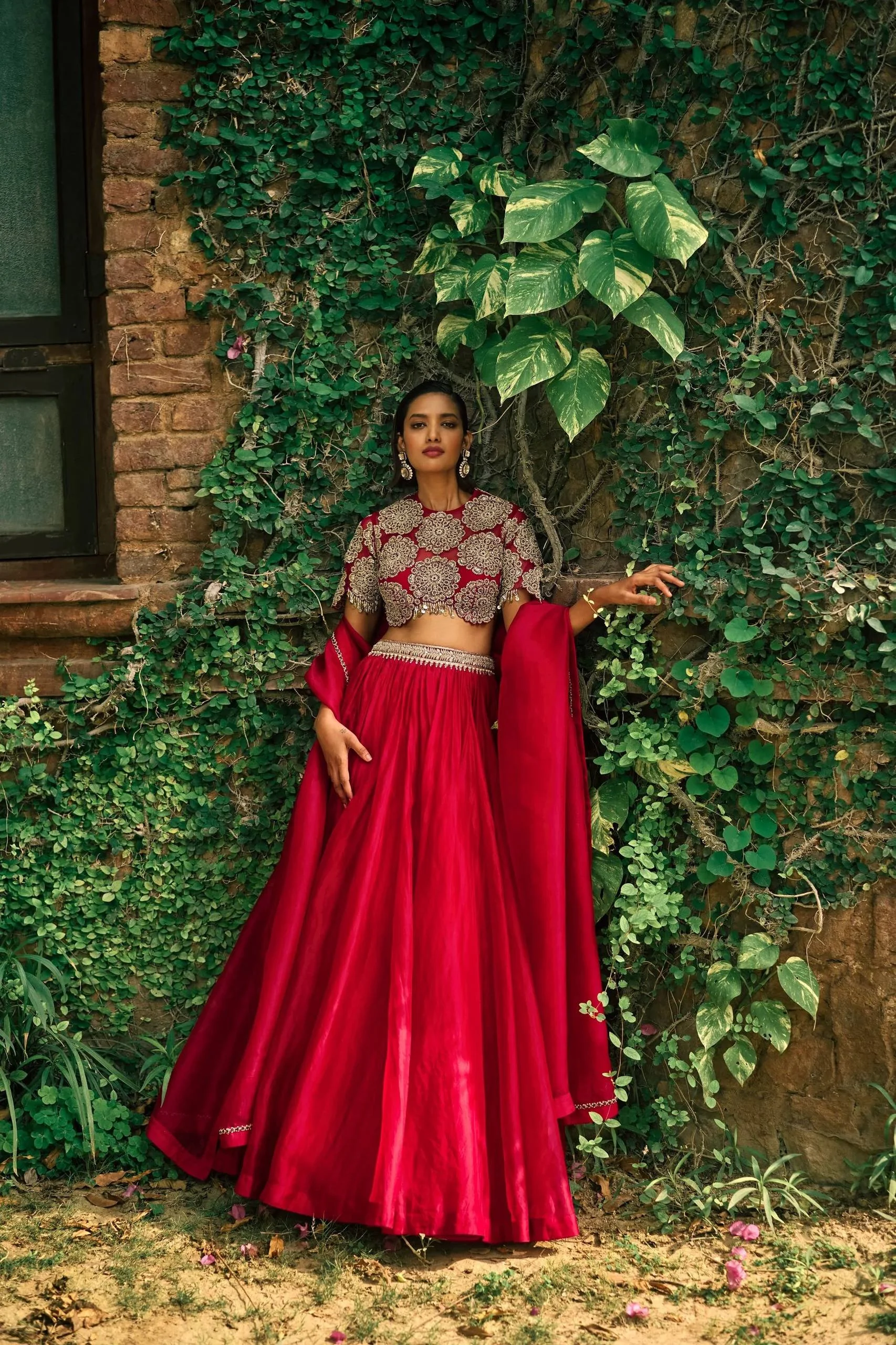 Wedding Special Roman Silk Lehenga with Tassel Blouse